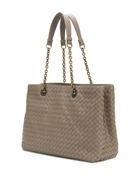 graue Shopper Tasche aus Leder von Bottega Veneta