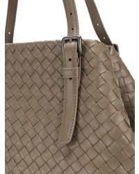 graue Shopper Tasche aus Leder von Bottega Veneta