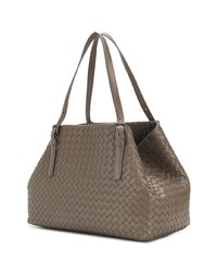 graue Shopper Tasche aus Leder von Bottega Veneta