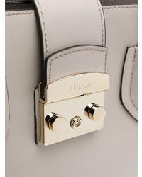 graue Shopper Tasche aus Leder von Furla