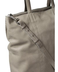 graue Shopper Tasche aus Leder von Marc O'Polo