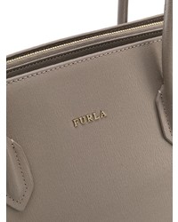 graue Shopper Tasche aus Leder von Furla