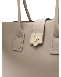 graue Shopper Tasche aus Leder von Furla