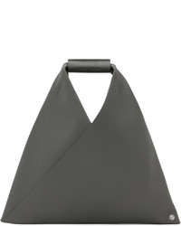 graue Shopper Tasche aus Leder von MM6 MAISON MARGIELA
