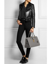 graue Shopper Tasche aus Leder von Saint Laurent