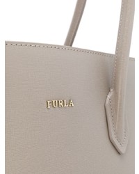 graue Shopper Tasche aus Leder von Furla