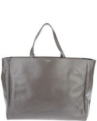 graue Shopper Tasche aus Leder von Saint Laurent