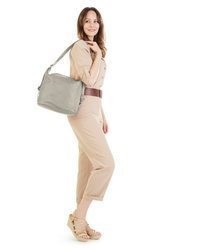 graue Shopper Tasche aus Leder von SAMANTHA LOOK