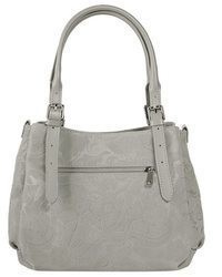 graue Shopper Tasche aus Leder von SAMANTHA LOOK