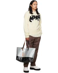graue Shopper Tasche aus Leder von Marni