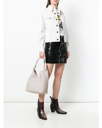 graue Shopper Tasche aus Leder von Anya Hindmarch