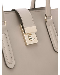 graue Shopper Tasche aus Leder von Furla