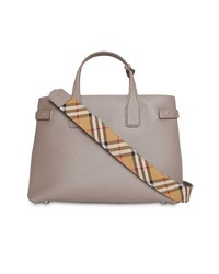 graue Shopper Tasche aus Leder von Burberry