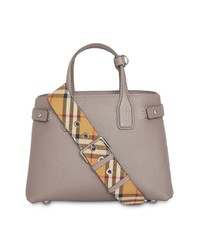 graue Shopper Tasche aus Leder von Burberry