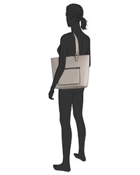 graue Shopper Tasche aus Leder von Tom Tailor