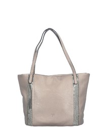graue Shopper Tasche aus Leder von Tom Tailor Denim
