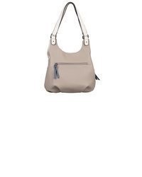 graue Shopper Tasche aus Leder von Tom Tailor