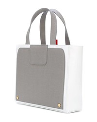 graue Shopper Tasche aus Leder von Thom Browne