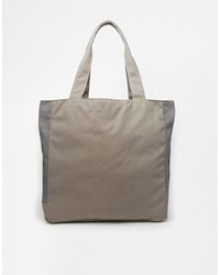 graue Shopper Tasche aus Segeltuch von Asos