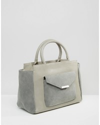 graue Shopper Tasche von Pieces