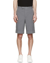 graue Shorts aus Seersucker von Moncler Gamme Bleu