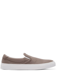 graue Slip-On Sneakers aus Leder von Diemme