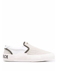 graue Slip-On Sneakers aus Leder von Hide&Jack
