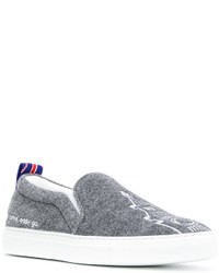 graue Slip-On Sneakers aus Leder von Joshua Sanders