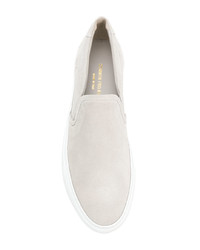 graue Slip-On Sneakers aus Leder von Common Projects