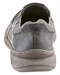 graue Slip-On Sneakers aus Leder von Rieker