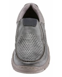 graue Slip-On Sneakers aus Leder von Rieker