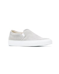 graue Slip-On Sneakers aus Leder von Common Projects