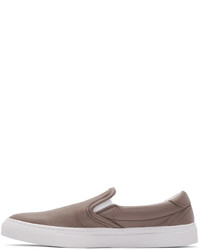 graue Slip-On Sneakers aus Leder von Diemme