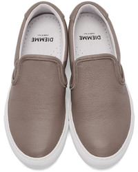 graue Slip-On Sneakers aus Leder von Diemme