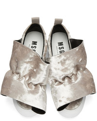 graue Slip-On Sneakers aus Leder von MSGM