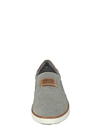 graue Slip-On Sneakers aus Segeltuch von Daniel Hechter