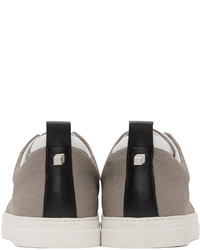 graue Slip-On Sneakers aus Segeltuch von Pierre Hardy