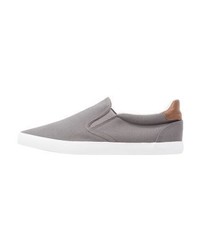 graue Slip-On Sneakers aus Segeltuch von YOURTURN