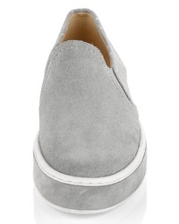 graue Slip-On Sneakers aus Wildleder von Alba Moda