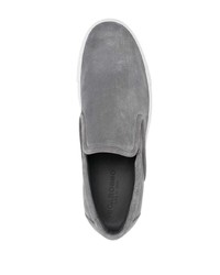 graue Slip-On Sneakers aus Wildleder von Scarosso