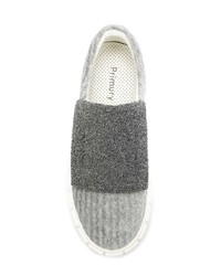 graue Slip-On Sneakers aus Wildleder von Primury