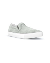 graue Slip-On Sneakers aus Wildleder von Swear