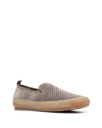 graue Slip-On Sneakers aus Wildleder von Geox