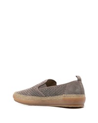 graue Slip-On Sneakers aus Wildleder von Geox