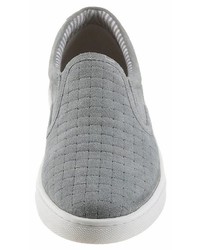 graue Slip-On Sneakers aus Wildleder von PETROLIO