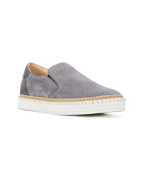 graue Slip-On Sneakers aus Wildleder von Hogan