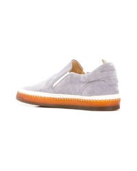 graue Slip-On Sneakers aus Wildleder von Officine Creative