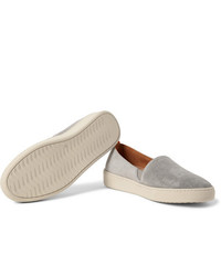 graue Slip-On Sneakers aus Wildleder von Mulo