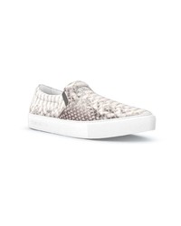 graue Slip-On Sneakers mit Schlangenmuster von Swear