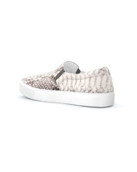 graue Slip-On Sneakers mit Schlangenmuster von Swear